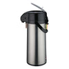 Winco Glass Lined Airpot with Lever Top, Push Button, Stainless Steel Body (Price/Piece)