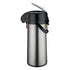Winco Glass Lined Airpot with Lever Top, Push Button, Stainless Steel Body (Price/Piece)