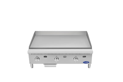 Atosa CookRite 36 Inch Heavy Duty Chrome Griddle 90,000 BTU Commercial Gas Griddle