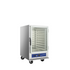 Self-closing door mechanism with stay-open feature on Atosa cabinet