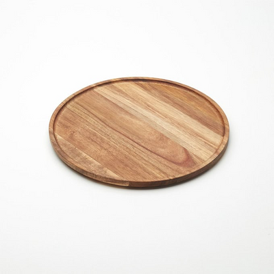 Double-sided wooden board for pizza, charcuterie, and appetizers