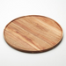 Reversible round acacia board with raised edge and smooth side