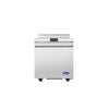 Atosa 27 Inch Worktop Refrigerator with Backsplash Commercial Stainless Steel Refrigerator