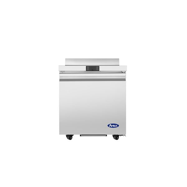 Atosa 27 Inch Worktop Refrigerator with Backsplash Commercial Stainless Steel Refrigerator