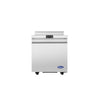 Atosa 27 Inch One Door Worktop Freezer with Backsplash Commercial Stainless Steel Freezer