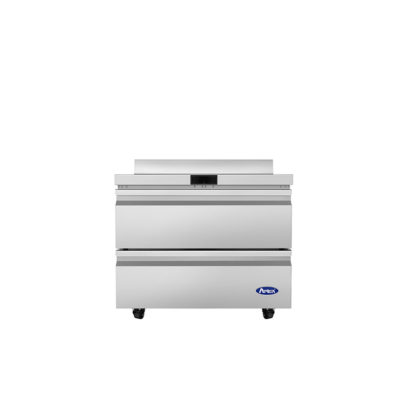 Atosa 36 Inch Two Drawer Worktop Freezer Commercial Stainless Steel Freezer