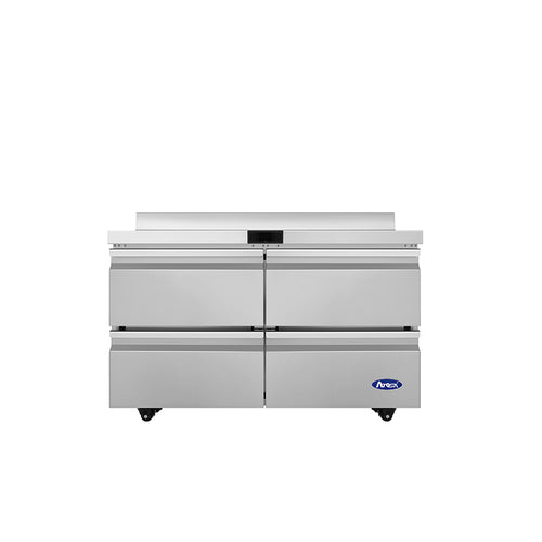 Atosa 48 Inch Four Drawer Worktop Refrigerator Commercial Stainless Steel Refrigerator
