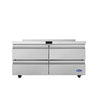 Atosa AWR60D4 60" Commercial Worktop Refrigerator with 4 Drawers and Backsplash