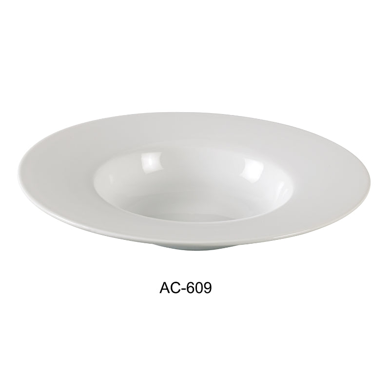 Yanco AC-609 9 1/4", 2" Deep 10 OZ, Dessert Plate Pack of 12 (1 Dz)