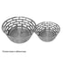 Modern round breadbasket made of durable 18/8 stainless steel