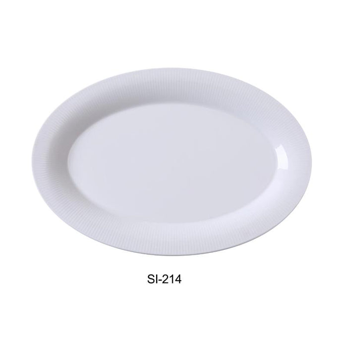 Yanco SI-214 Siena Collection Platter, Bone White, Porcelain (1Dz)