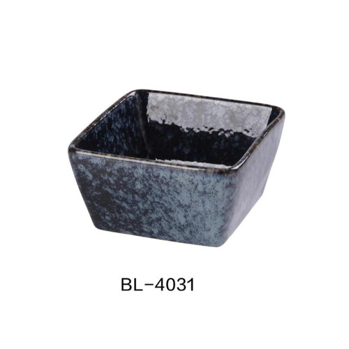 Yanco China BL-4031 SQUARE SAUCE DISH 3.5 OZ, Ceramic Blue Star Condiment Server, Pack of 48 (4Dz)