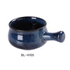 Yanco China BL-4105 SKILLET BOWL WITH HANDLE 22 OZ, Ceramic Blue Star Onion Soup Crock, Pack of 24 (2Dz)