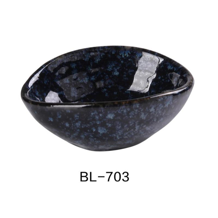 Yanco China BL-703 OLIVE BOWL 2 OZ, Ceramic Blue Star Salad Bowl, Pack of 36 (3Dz)