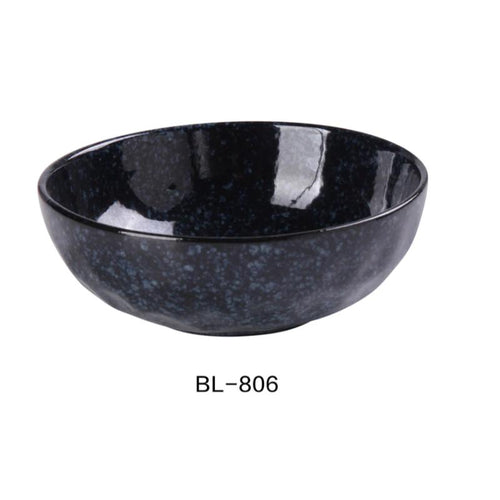 Yanco China BL-806  NAPPIE BOWL 14 OZ, Ceramic Blue Star Nappie Bowl, Pack of 36 (3Dz)