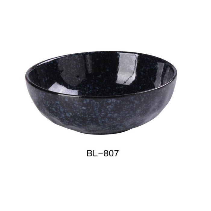 Yanco BL-807 28 oz. Blue Star Ceramic Salad Bowl, 24/Case (2Dz)