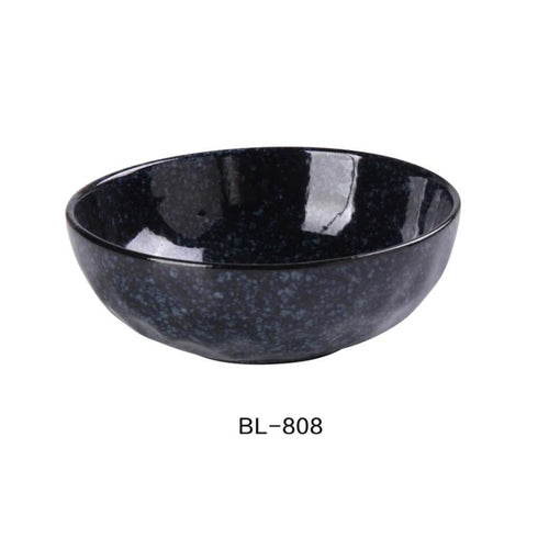 Yanco China BL-808 NOODLE BOWL 30 OZ, Ceramic Blue Star Noodle Bowl, Pack of 12 (1Dz)