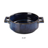 Yanco China BL-907 ROUND BAKE PLATE WITH HANDLE, 20 Oz., Ceramic Blue Star Dinner Plate, Pack of 12 (1Dz)