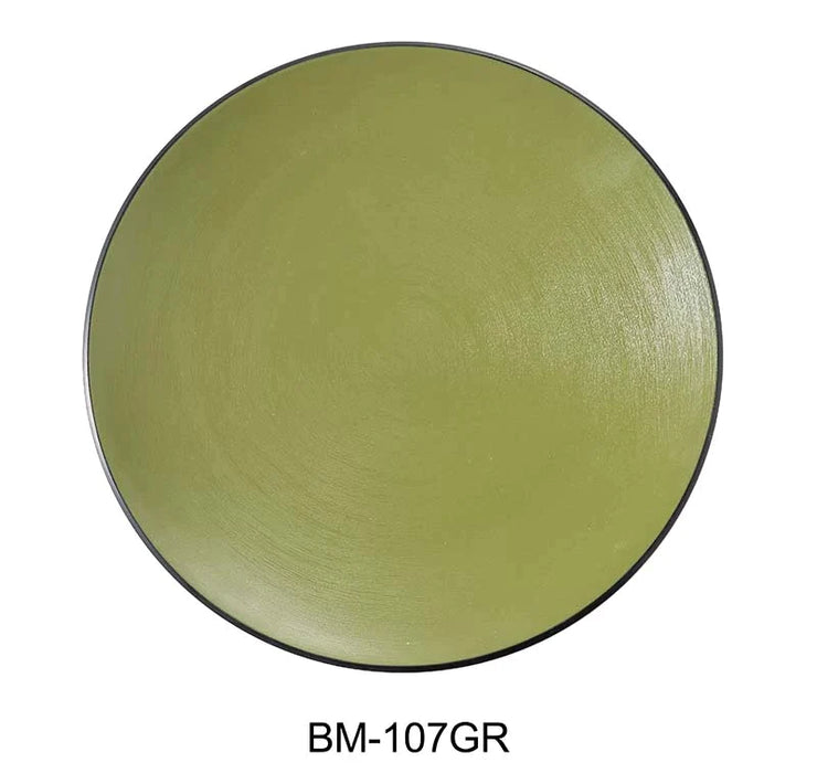 Yanco BM-107GR Birmingham – Green 7 1/2″ X 7/8″ Round Plate Melamine, Pack of 48 ( 4 Dz)