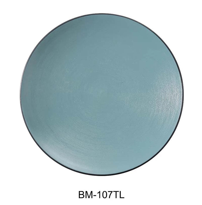 Yanco BM-107TL Birmingham – Teal 7 1/2″ X 7/8″ Round Plate Melamine, Pack of 48 ( 4 Dz)