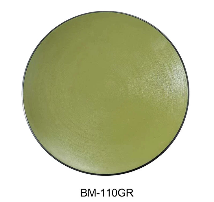Yanco BM-110GR Birmingham – Green 10 1/4″ X 1 1/4″ Round Plate Melamine, Pack of 24 (2 Dz)