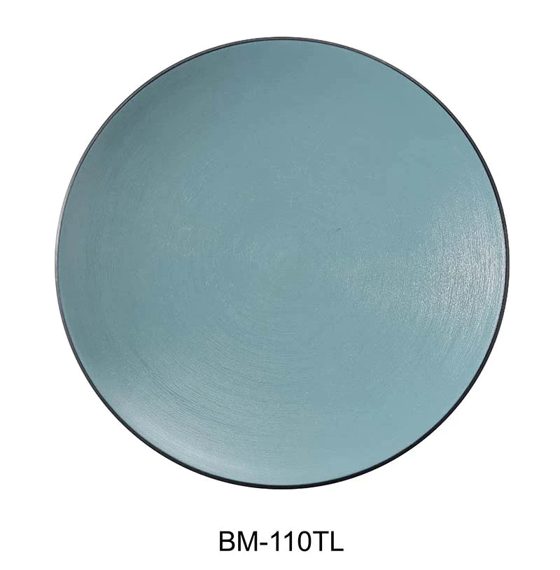 Yanco BM-110TL Birmingham – Teal 10 1/4″ X 1 1/4″ Round Plate Melamine, Pack of 24 (2 Dz)