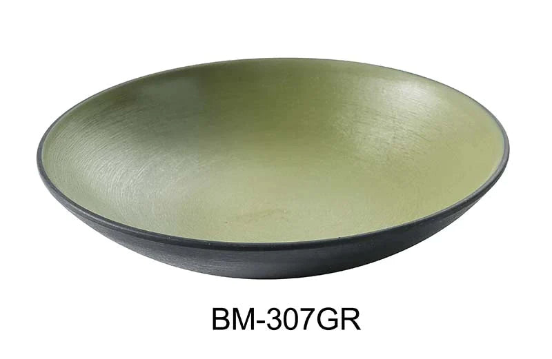 Yanco BM-307GR Birmingham – Green 7 1/2″ X 1 1/2″ Soup Bowl Melamine 12 Oz, Pack of 48 (4 Dz)