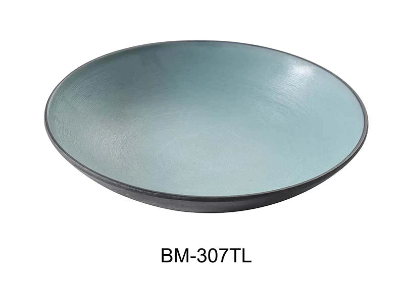 Yanco BM-307TL Birmingham – Teal 7 1/2″ X 1 1/2" Soup Bowl Melamine 12 Oz, Pack of 48 (4 Dz)