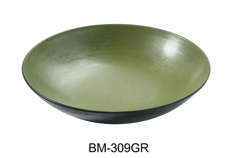 Yanco BM-309GR Birmingham – Green 9 1/2″ X 2 1/2″ Salad/Pasta Bowl Melamine 30 Oz, Pack of 24 (2 Dz)