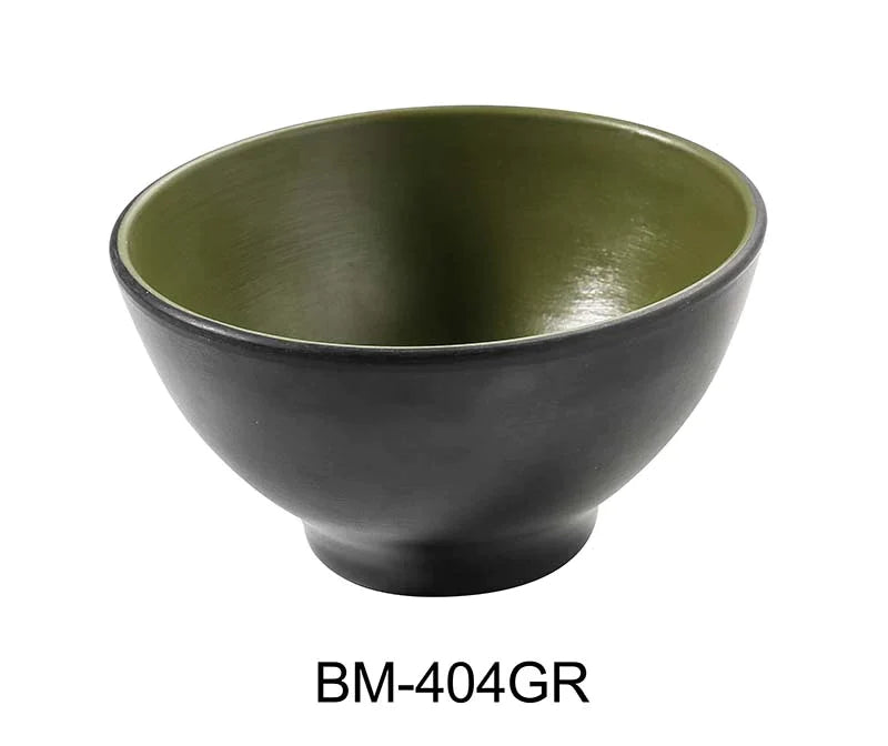 Yanco BM-404GR Birmingham – Green 4 1/2″ X 2 3/4″ Rice/Soup Bowl Melamine 10 Oz, Pack of 48 (4 Dz)
