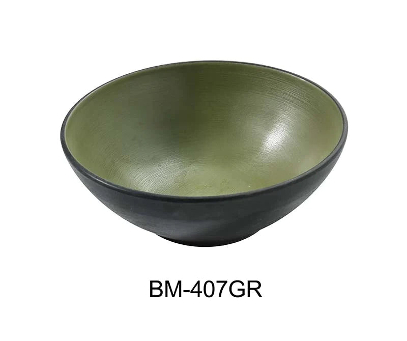 Yanco BM-407GR Birmingham – Green 7 1/4″ X 2 3/4″ Cereal/Salad Bowl Melamine 24 Oz, Pack of 24 (2 Dz)