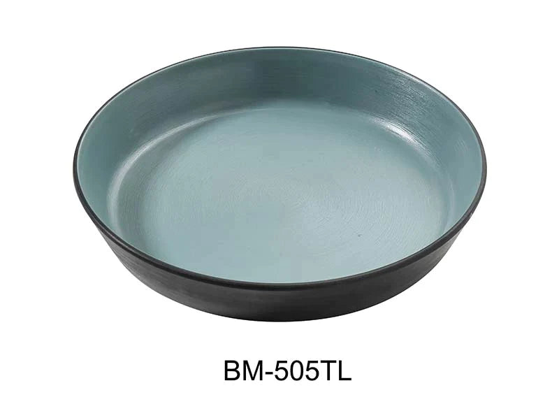 Yanco BM-505TL Birmingham – Teal 5 1/2″ X 1" Deep Dish Melamine 8 Oz, Pack of 48 (4 Dz)