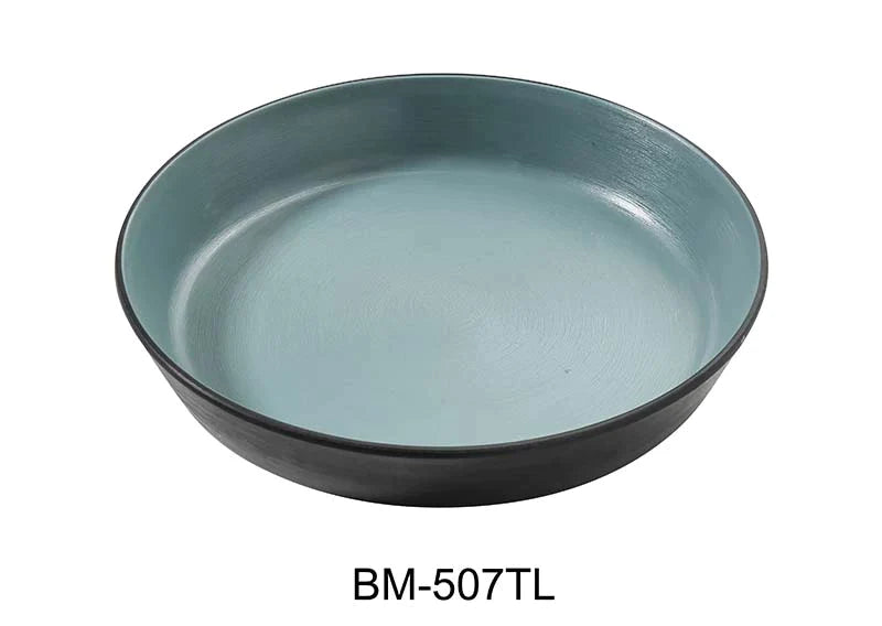 Yanco BM-507TL Birmingham – Teal 7 1/2″ X 1 1/2" Deep Dish Melamine 16 Oz, Pack of 48 (4 Dz)