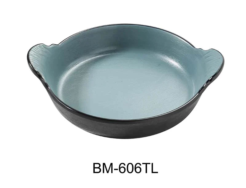 Yanco BM-606TL Birmingham – Teal 6″ X 1 1/4" Deep Dish With Handle Melamine 12 Oz, Pack of 48 (4 Dz)