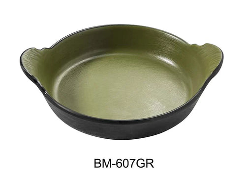 Yanco BM-607GR Birmingham – Green 7" X 1 1/2" Deep Dish With Handle Melamine 16 Oz, Pack of 24 (2 Dz)