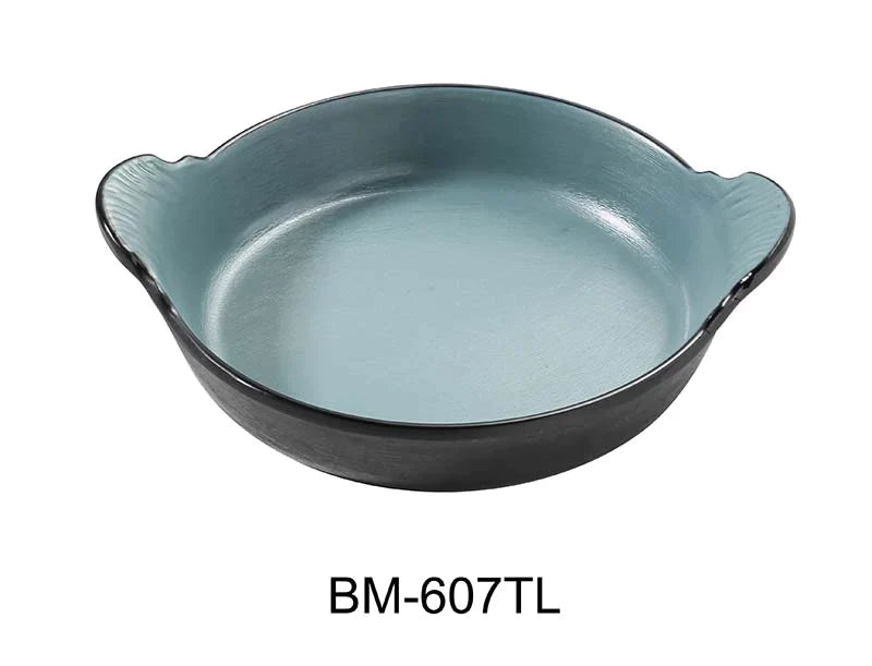 Yanco BM-607TL Birmingham – Teal 7″ X 1 1/2" Deep Dish With Handle Melamine 16 Oz, Pack of 24 (2 Dz)