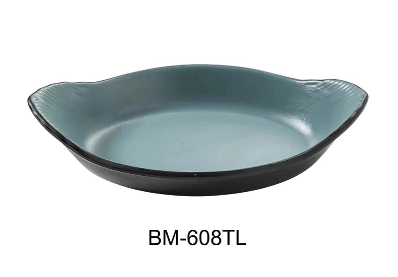 Yanco BM-608TL Birmingham – Teal 8 3/4″ X 5" X 1 1/4" Rarebit Dish Melamine 10 Oz, Pack of 48 (4 Dz)