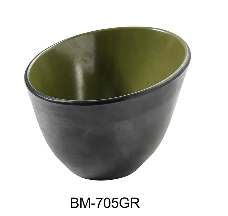 Yanco BM-705GR Birmingham – Green 7" X 5" Serving Sheer Bowl Melamine 35 Oz, Pack of 48 (4 Dz)