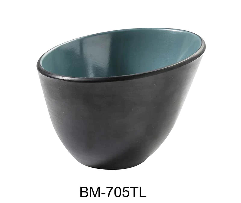 Yanco BM-705TL Birmingham – Teal 7″ X 5" Serving Sheer Bowl Melamine 35 Oz, Pack of 48 (4 Dz)