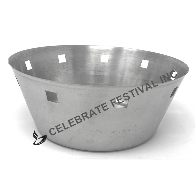 Modern Design Stainless Steel Bread/Fruit Basket Brushed Finish-Round