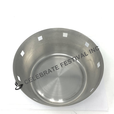 Modern Design Stainless Steel Bread/Fruit Basket Brushed Finish-Round