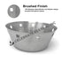 Modern Design Stainless Steel Bread/Fruit Basket Brushed Finish-Round