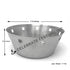 Modern Design Stainless Steel Bread/Fruit Basket Brushed Finish-Round