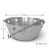 Modern Design Stainless Steel Bread/Fruit Basket Brushed Finish-Round