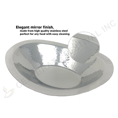 Elegant stainless steel fruit and snack basket for table serving