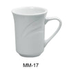 Yanco MM-17 3" Mug, Embossed Pattern Bone, White Durable China 8 Oz, Pack of 36 (3 Dz)