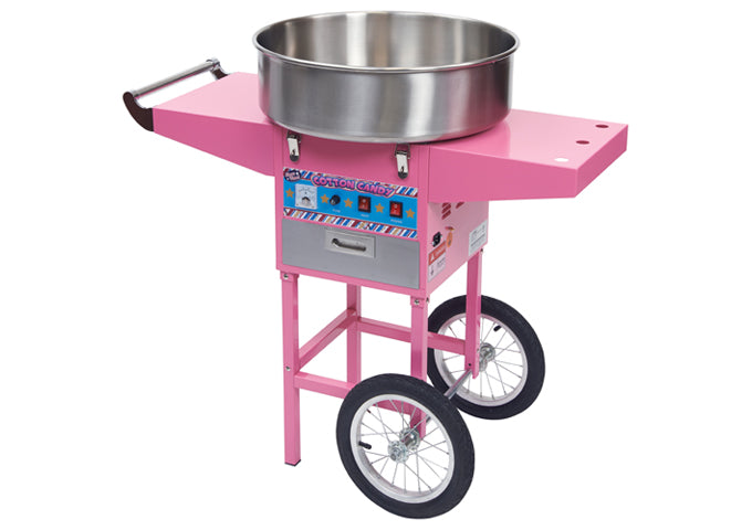 Winco CCM-28M Show Time Cotton Candy Machine with 20.5" S/S Bowl and Cart - 1080W (Price/Set)