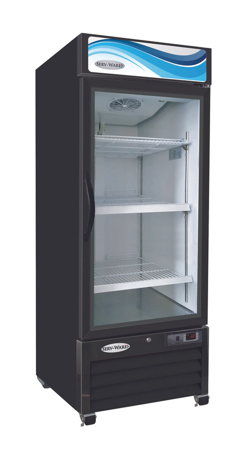 Serv-Ware GR16B-HC 30" One Section Merchandiser Refrigerator with Glass Door, 23 cu. ft.