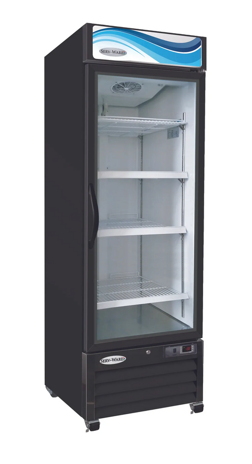 Serv-Ware GF23B-HC 35" One Glass Door Freezer Merchandiser, 23 cu. ft.