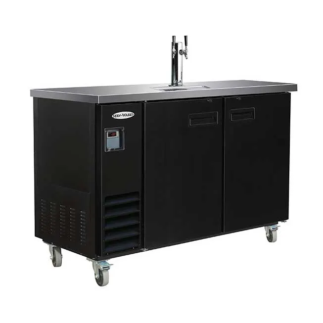 Serv-Ware DD49-1-HC 49" 1 Column Draft Beer Cooler, 10.45 cu. ft.